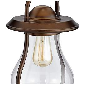 Image4 of Franklin Iron Works Fredrik 27" Bronze Lantern Night Light Table Lamp more views