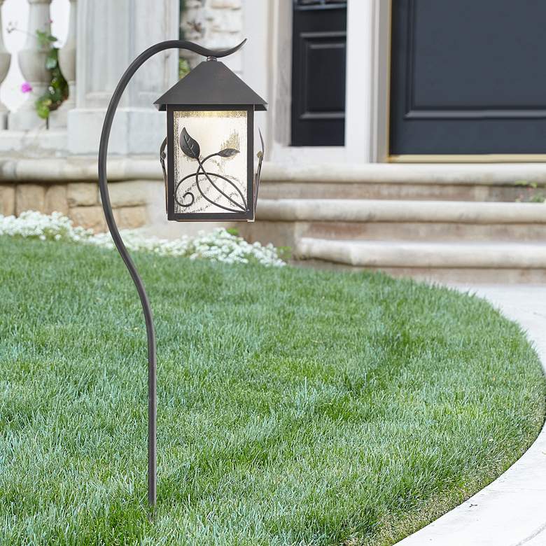 Image 1 Franklin Iron Works French Garden 27" Bronze LED Landscape Path Light