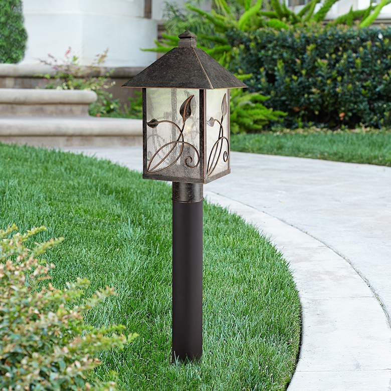 Image 1 Franklin Iron Works French Garden 33" Path Light with Low Voltage Bulb