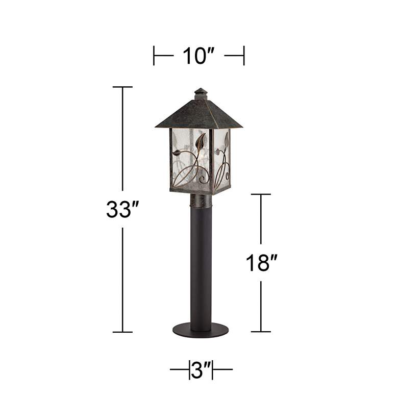 Image 5 Franklin Iron Works French Garden 33" Path Light with Low Voltage Bulb more views
