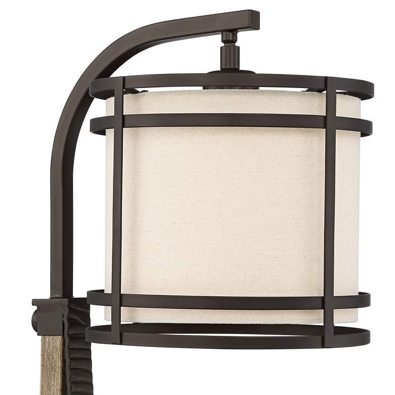 Image 6 Franklin Iron Works Gentry 25" Bronze Mission Outlet and USB Desk Lamp more views