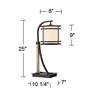 Franklin Iron Works Gentry 25" Bronze Mission Outlet and USB Desk Lamp