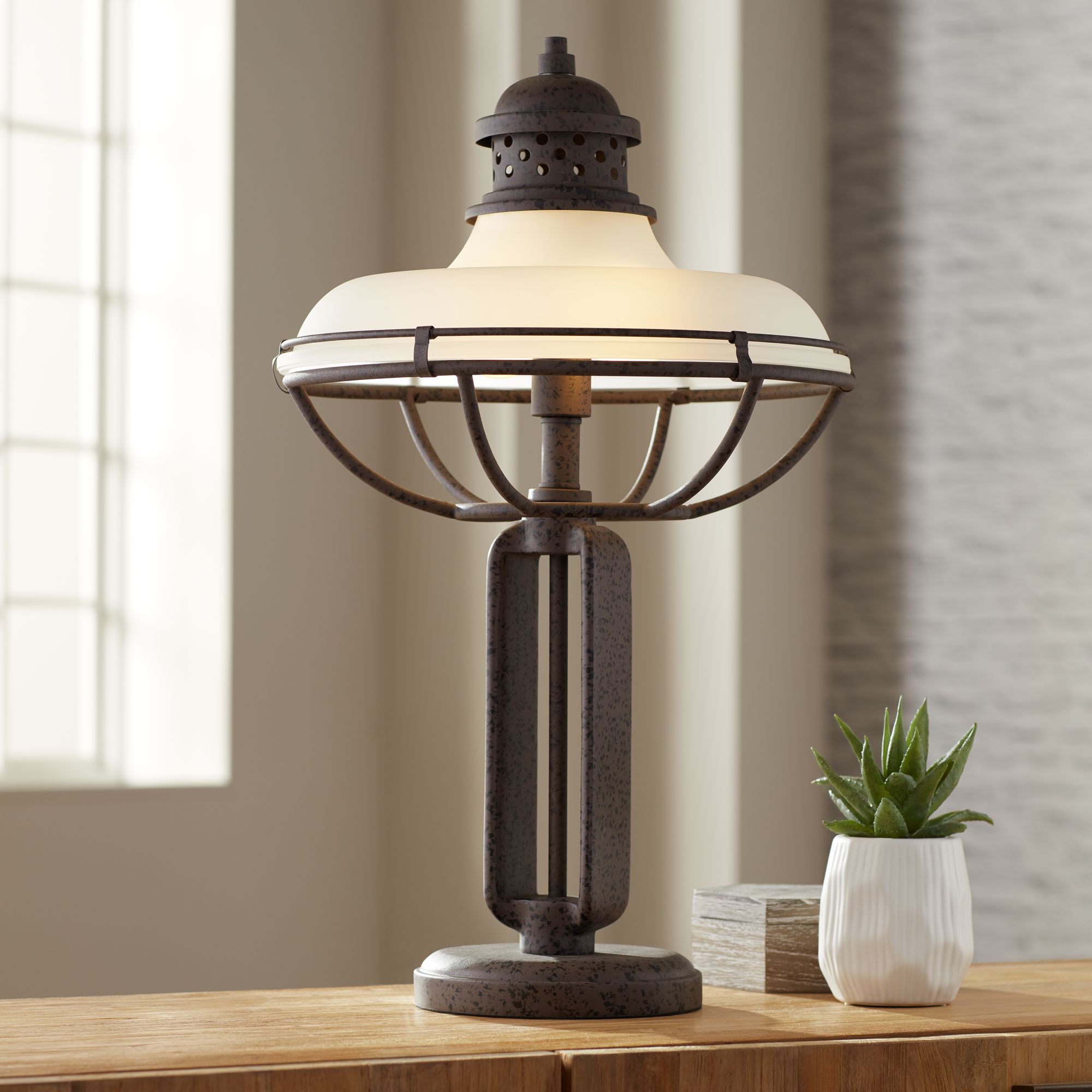 industrial iron table lamp