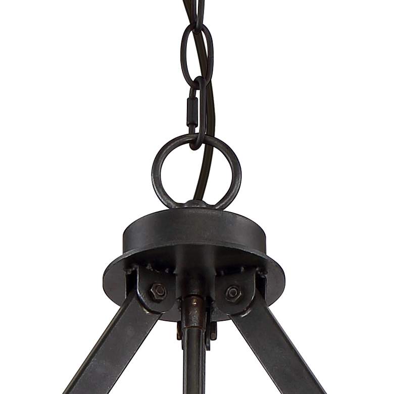 Image 5 Franklin Iron Works Gorham 16" Wood and Metal 4-Light Lantern Pendant more views