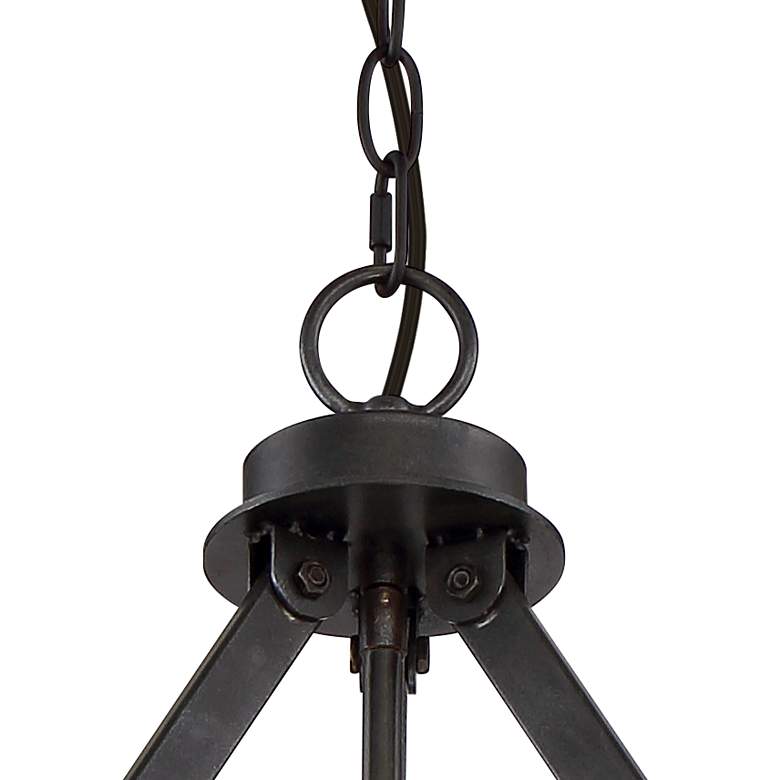 Image 5 Franklin Iron Works Gorham 16 inch Wood and Metal 4-Light Lantern Pendant more views