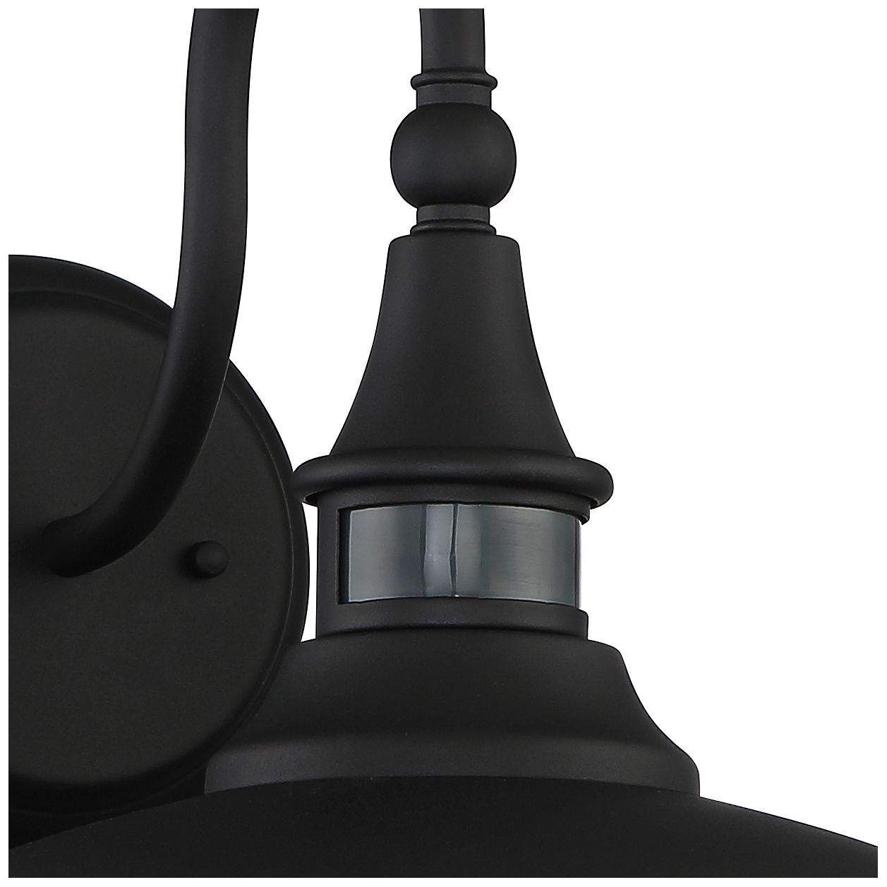 Image 4 Franklin Iron Works Gough 12 1/2" Black Motion Sensor Outdoor Barn Lt more views