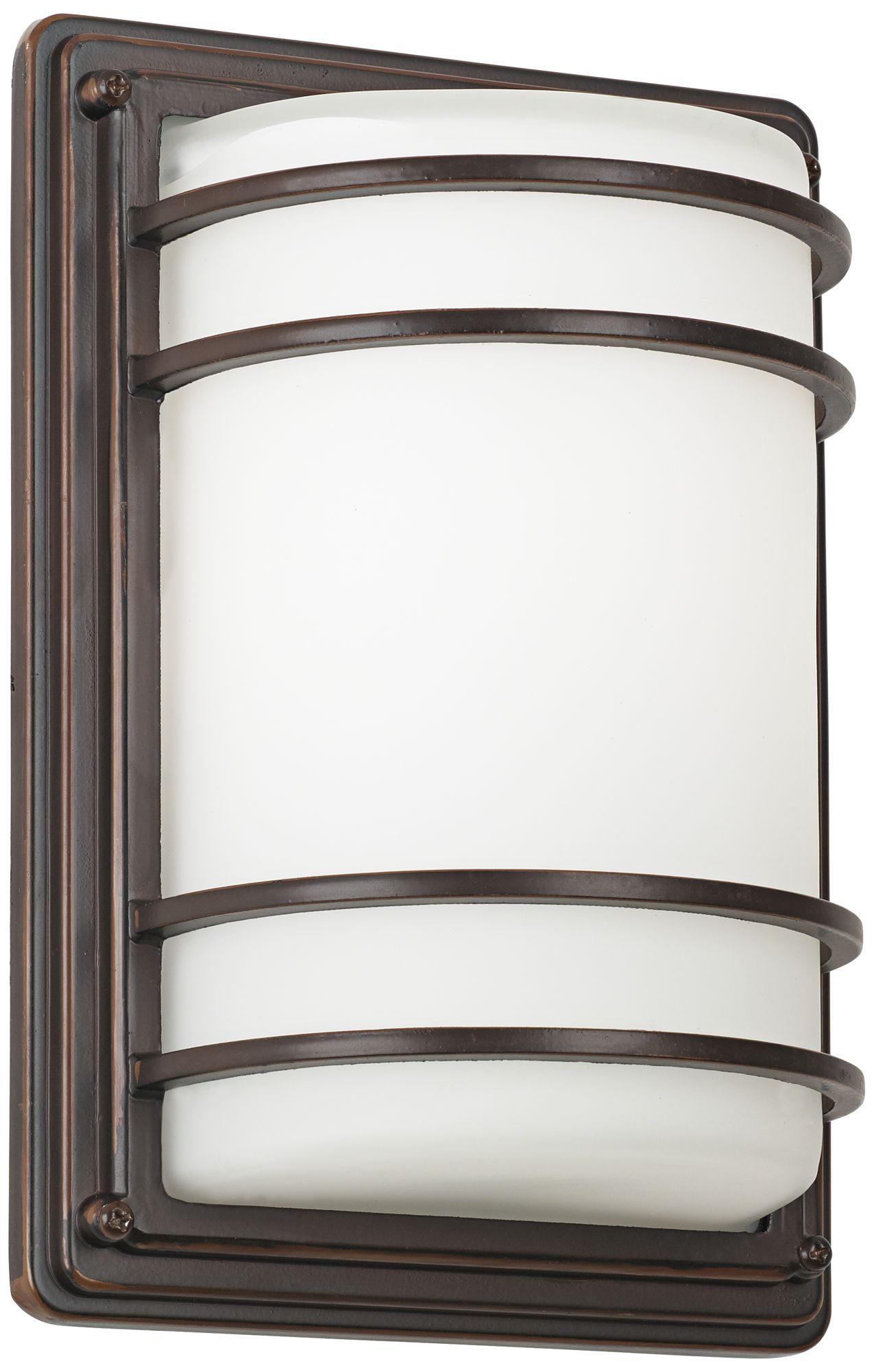 Franklin Iron Works Habitat 11"H Bronze Opal Glass Outdoor Wall Light