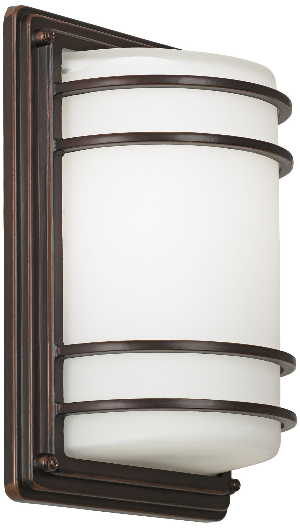 Image 6 Franklin Iron Works Habitat 11"H Bronze Opal Glass Outdoor Wall Light more views
