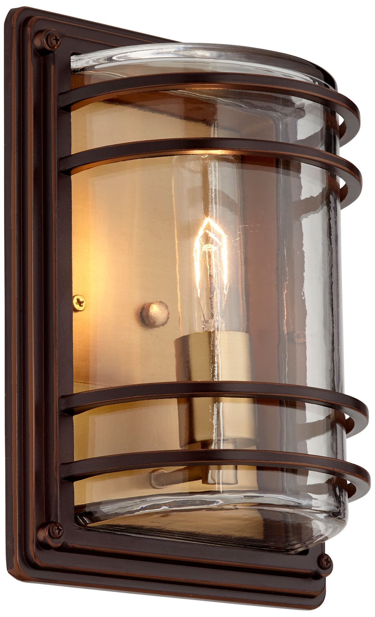 Image 4 Franklin Iron Works Habitat 11"H Bronze Outdoor Wall Lights Set of 2 more views