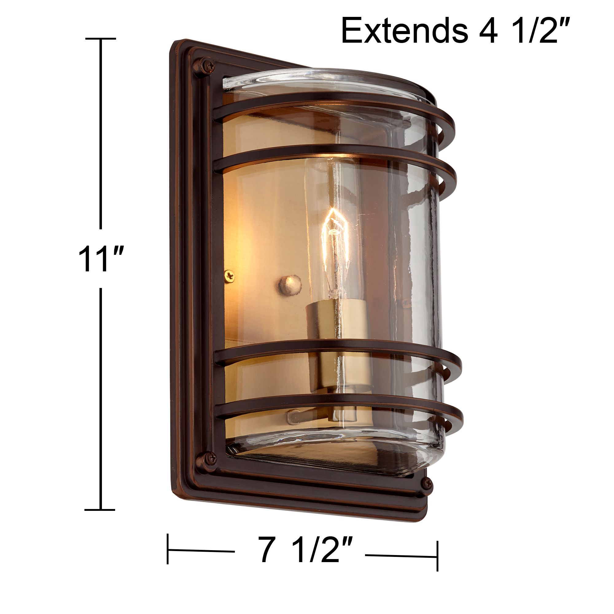 Image 7 Franklin Iron Works Habitat 11"H Bronze Outdoor Wall Lights Set of 2 more views