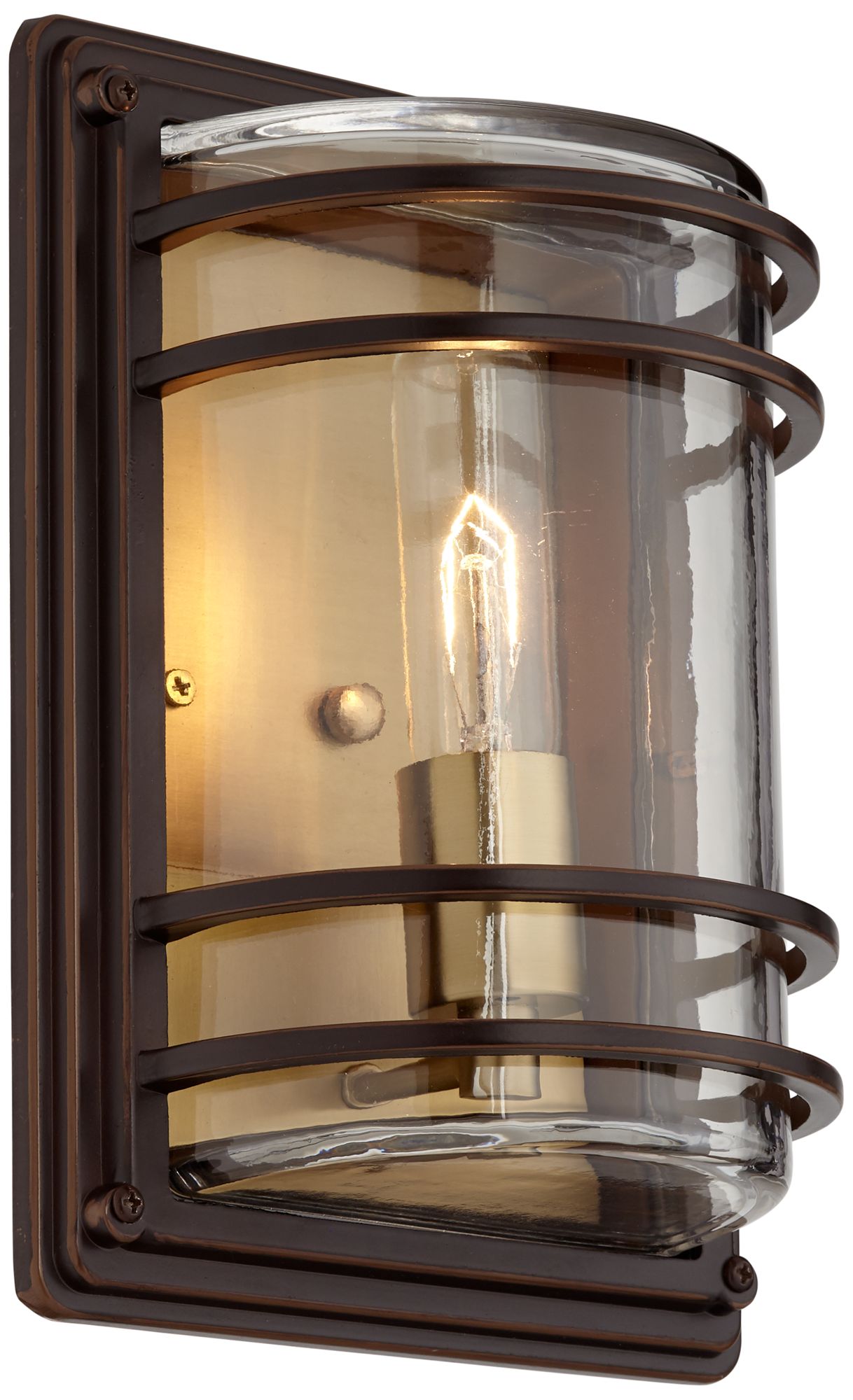 Image 5 Franklin Iron Works Habitat 11"H Bronze Warm Brass Outdoor Wall Light more views