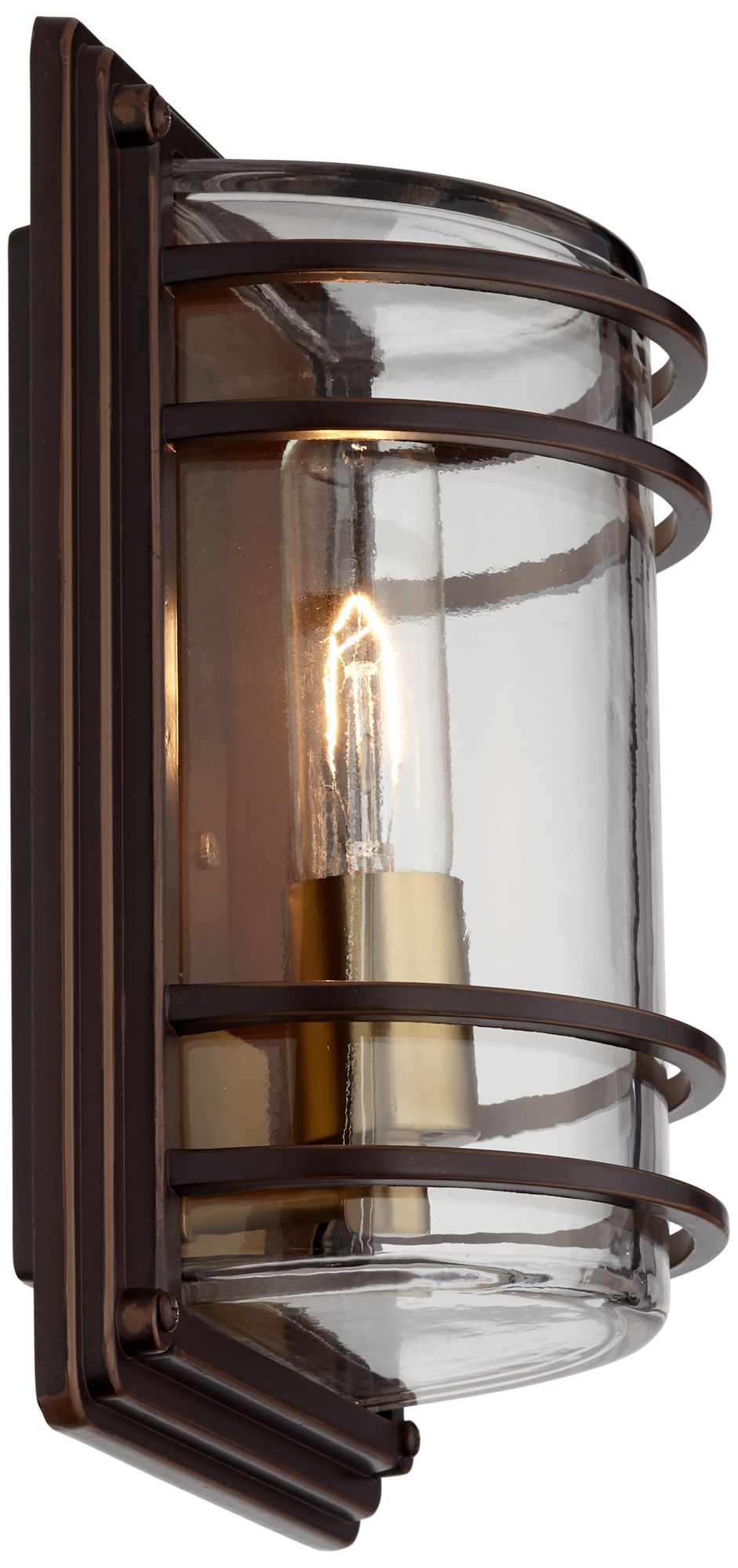 Image 7 Franklin Iron Works Habitat 11"H Bronze Warm Brass Outdoor Wall Light more views