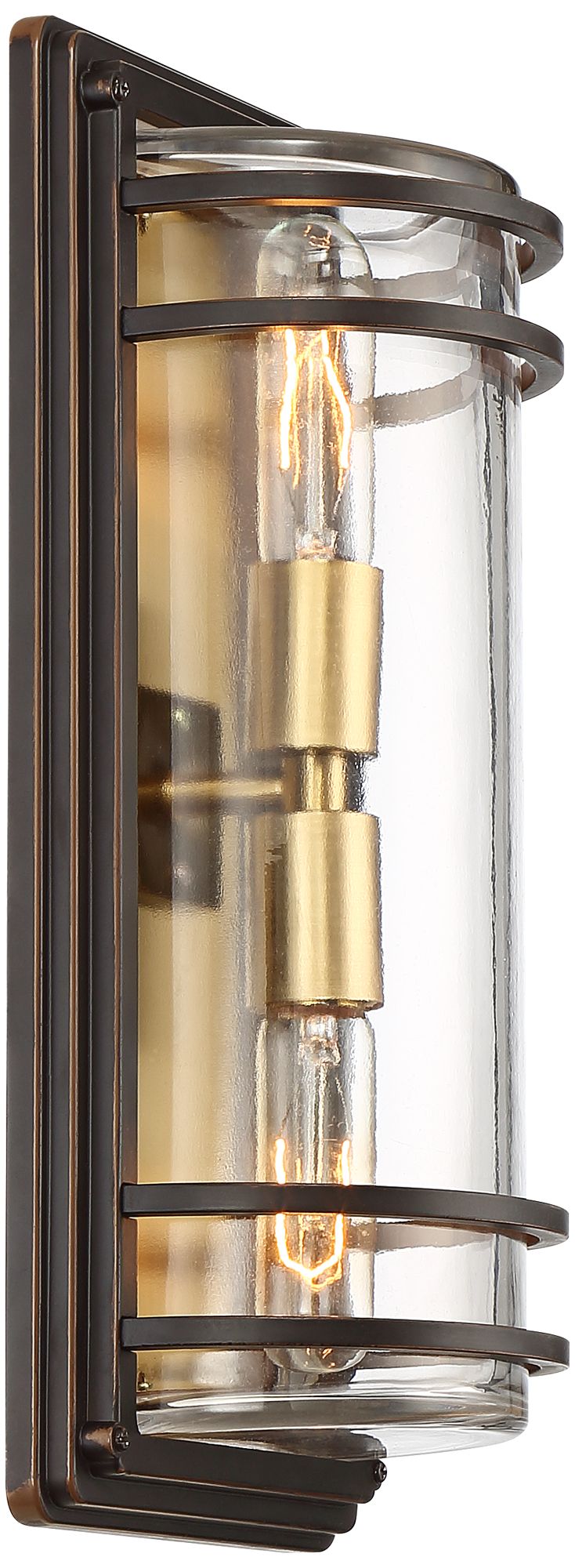 Image 6 Franklin Iron Works Habitat 16" Bronze and Brass Outdoor Wall Light more views