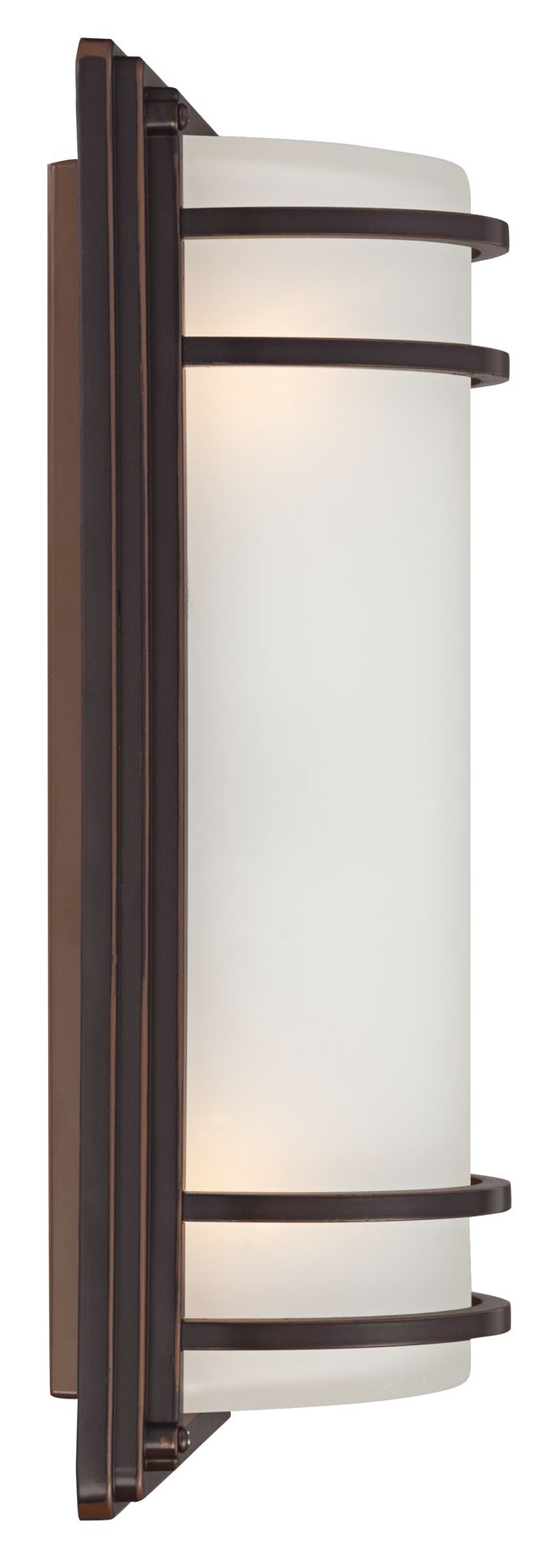 Image 5 Franklin Iron Works Habitat 16" Bronze/Opal Glass Outdoor Wall Light more views