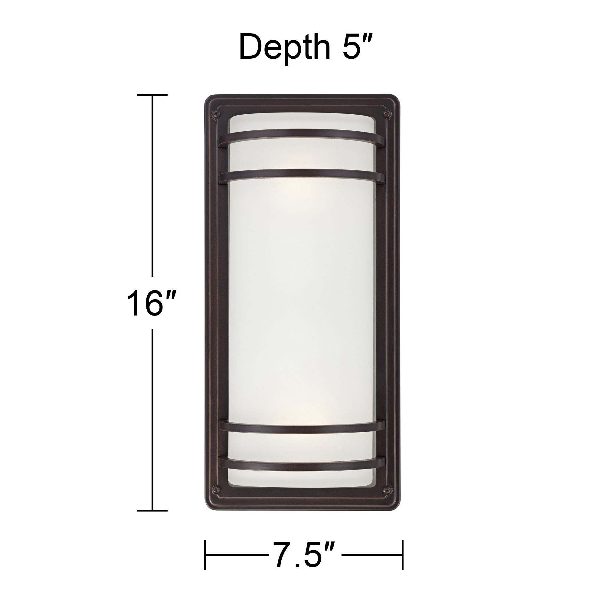 Franklin Iron Works Habitat 16" Bronze/Opal Glass Outdoor Wall Light in scene