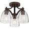 Franklin Iron Works Hadler Bronze 3-Light Ceiling Light