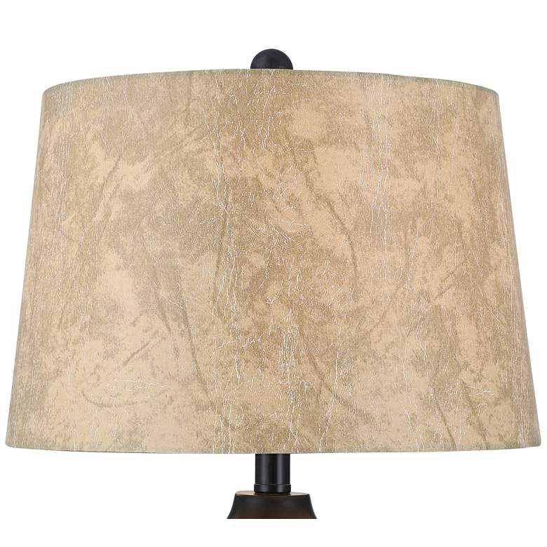 Image 2 Franklin Iron Works Hammered Bronze USB Table Lamps with Acrylic Risers more views