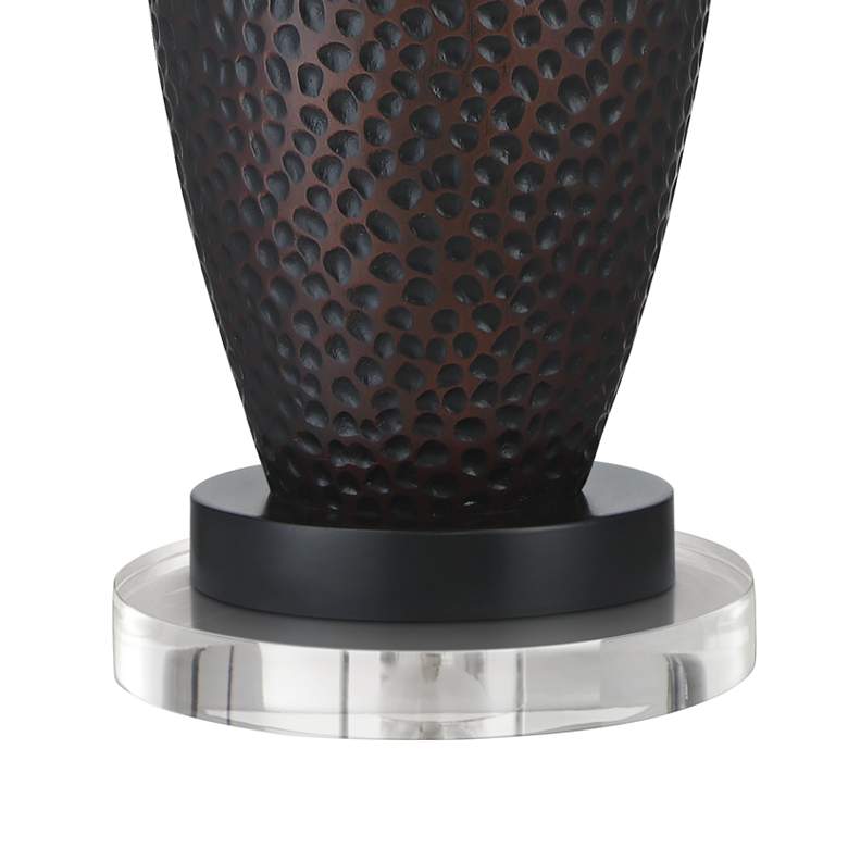 Image 4 Franklin Iron Works Hammered Bronze USB Table Lamps with Acrylic Risers more views