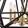 Watch A Video About the Franklin Iron Works Hawking 5 Light Bronze Pendant Chandelier
