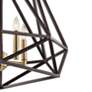 Watch A Video About the Franklin Iron Works Hawking 5 Light Bronze Pendant Chandelier