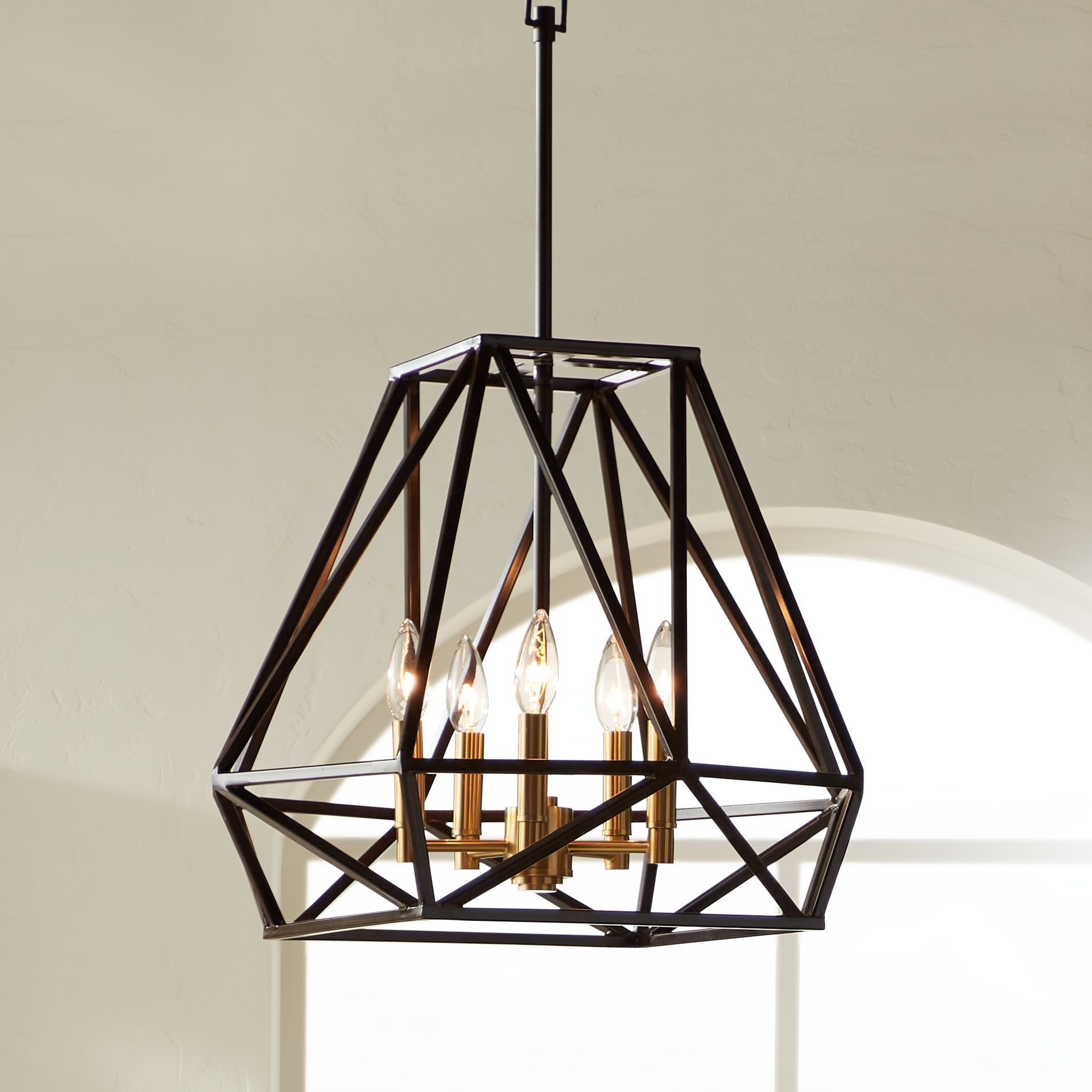 Franklin Iron Works 10-Light Linear Pendant Chandelier - Heritage Bronze, Clear Glass, 44 Inch Wide - View #8