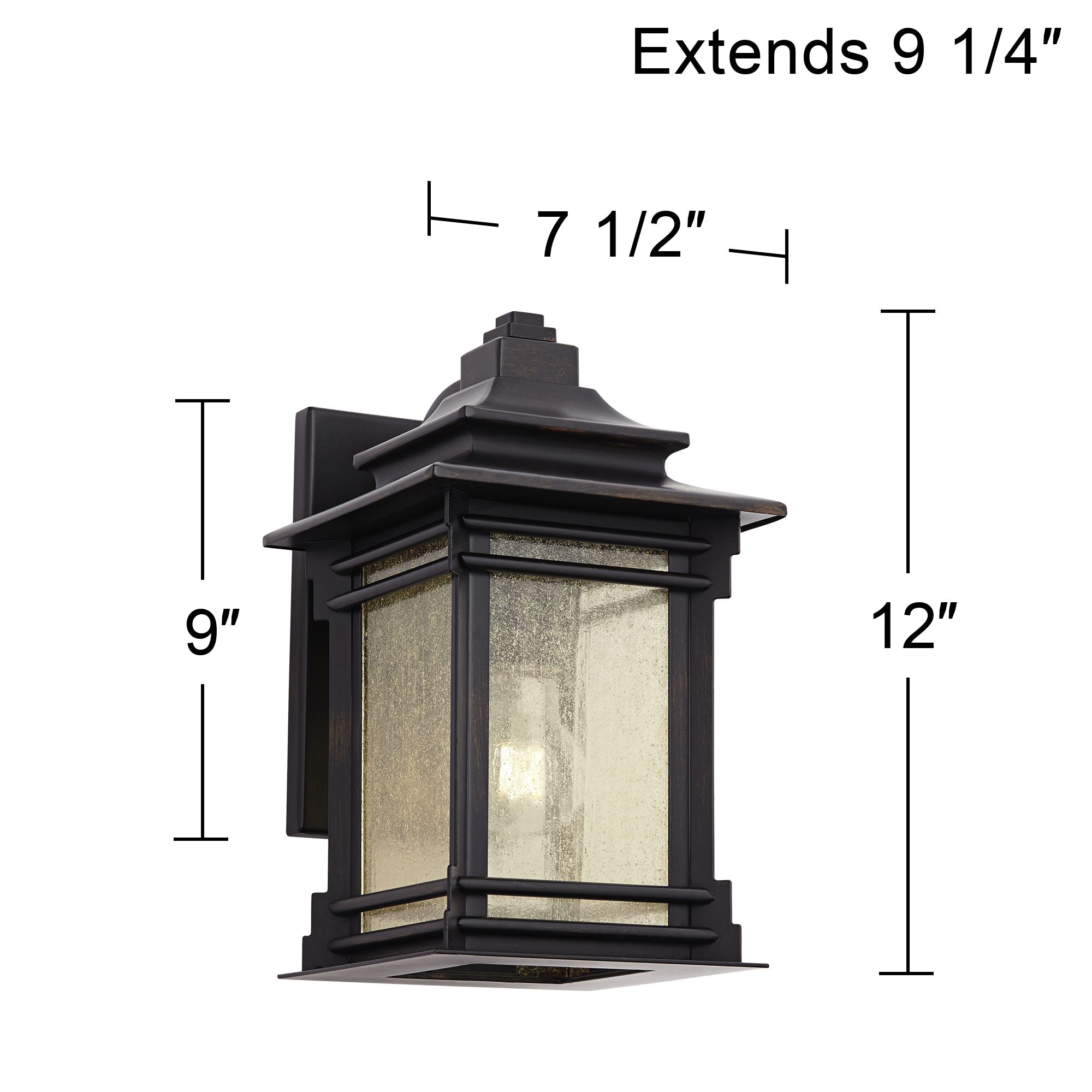 Franklin Iron Works Hickory Point 12" Walnut Bronze Outdoor Wall Light in scene