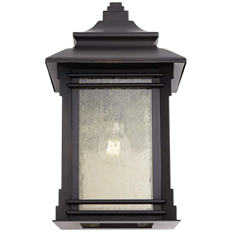 Image 5 Franklin Iron Works Hickory Point 16 inch High Bronze Outdoor Wall Light more views