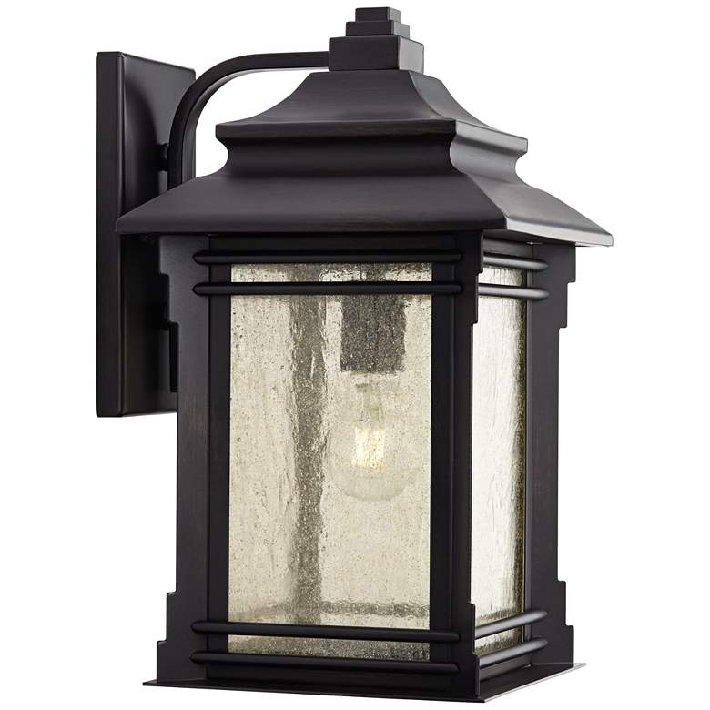 Image 6 Franklin Iron Works Hickory Point 16" High Bronze Outdoor Wall Light more views