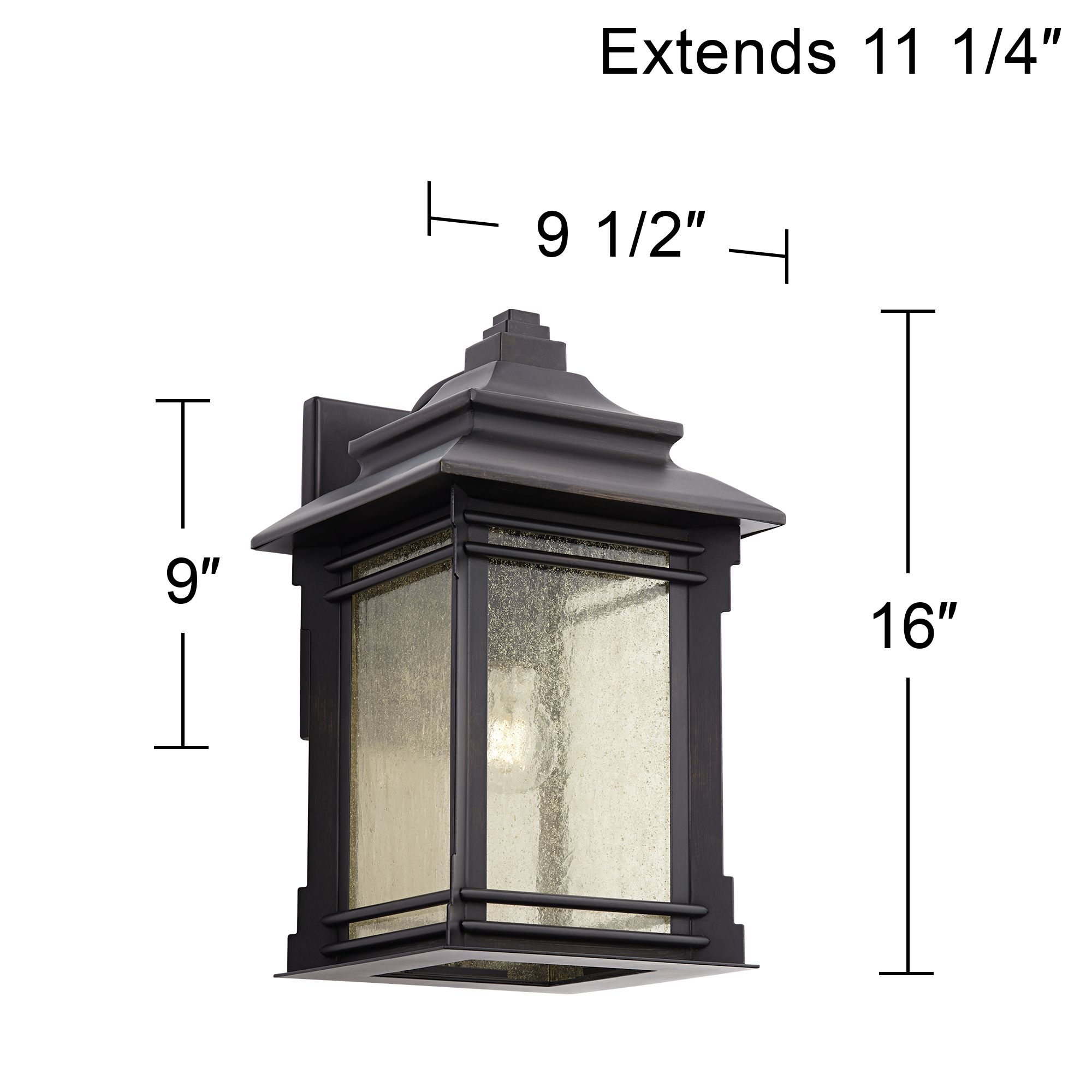 Franklin Iron Works Hickory Point 16" High Bronze Outdoor Wall Light