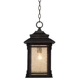 Image2 of Franklin Iron Works Hickory Point 19 1/4" Bronze Outdoor Hanging Light