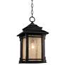 Franklin Iron Works Hickory Point 19 1/4" Bronze Outdoor Hanging Light in scene