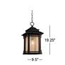 Franklin Iron Works Hickory Point 19 1/4" Bronze Outdoor Hanging Light in scene