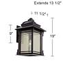 Franklin Iron Works Hickory Point 19" High Bronze Outdoor Wall Light
