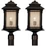 Franklin Iron Works Hickory Point 21 1/2" Outdoor Post Lights Set of 2