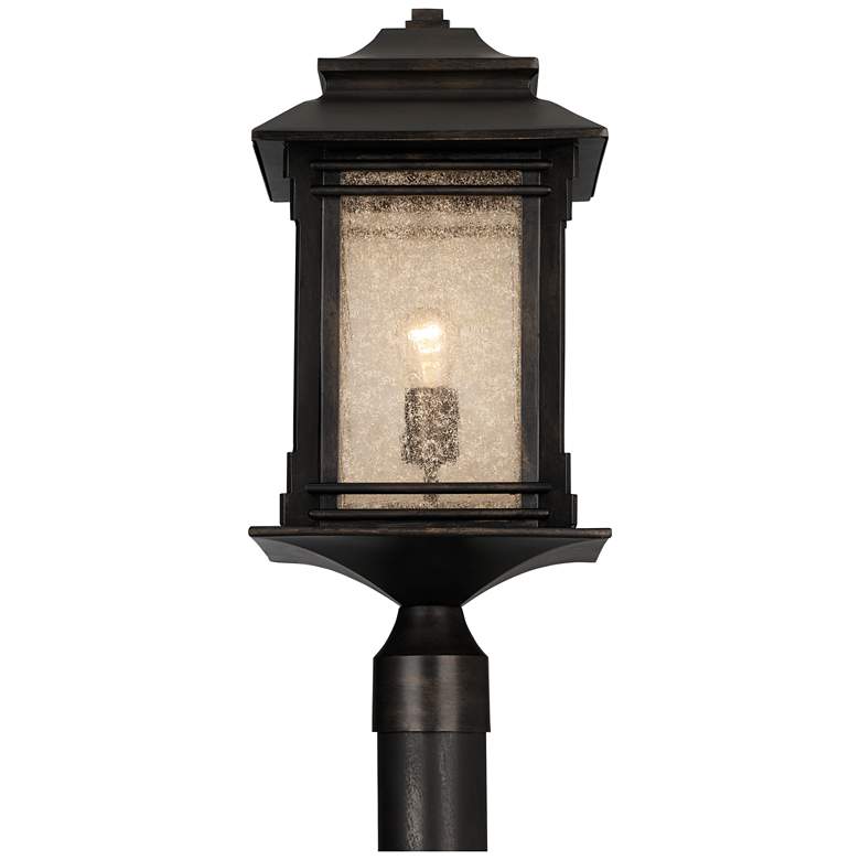 Image 3 Franklin Iron Works Hickory Point 21 1/2" Outdoor Post Lights Set of 2 more views