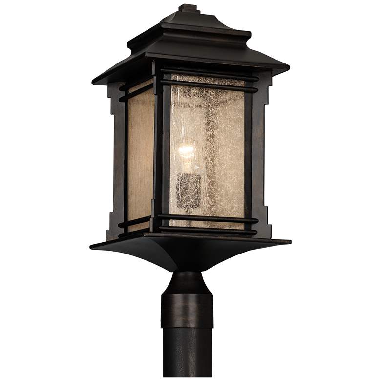 Image 4 Franklin Iron Works Hickory Point 21 1/2" Outdoor Post Lights Set of 2 more views