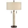 3_Franklin Iron Works Hugo 28 1/2" Rustic Modern Wood USB Table Lamp