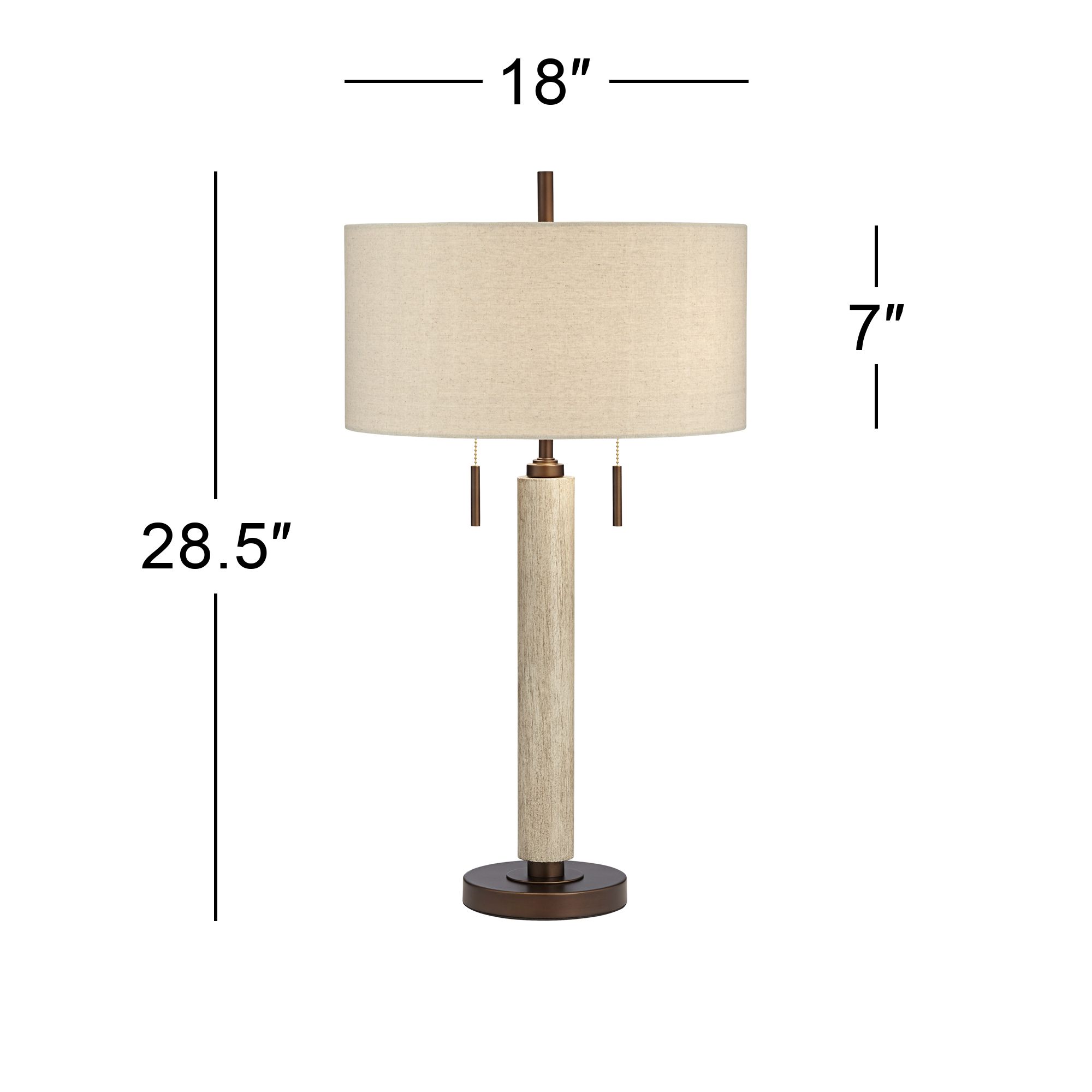 Franklin Iron Works Hugo 28 1/2" Rustic Modern Wood USB Table Lamp in scene
