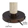 6_Franklin Iron Works Hugo 28 1/2" Wood Column USB Lamps Set of 2 more views