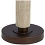 Franklin Iron Works Hugo Wood Column USB Table Lamp with Dimmer