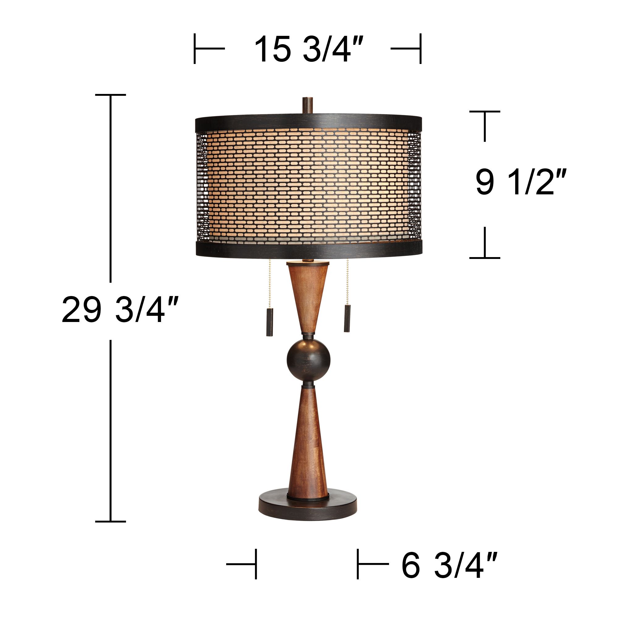 Franklin Iron Works Hunter 29 3/4" Bronze and Cherry Wood Table Lamp in scene