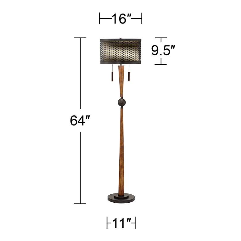 Image 6 Franklin Iron Works Hunter 64 inch High Rustic Modern Floor Lamp more views