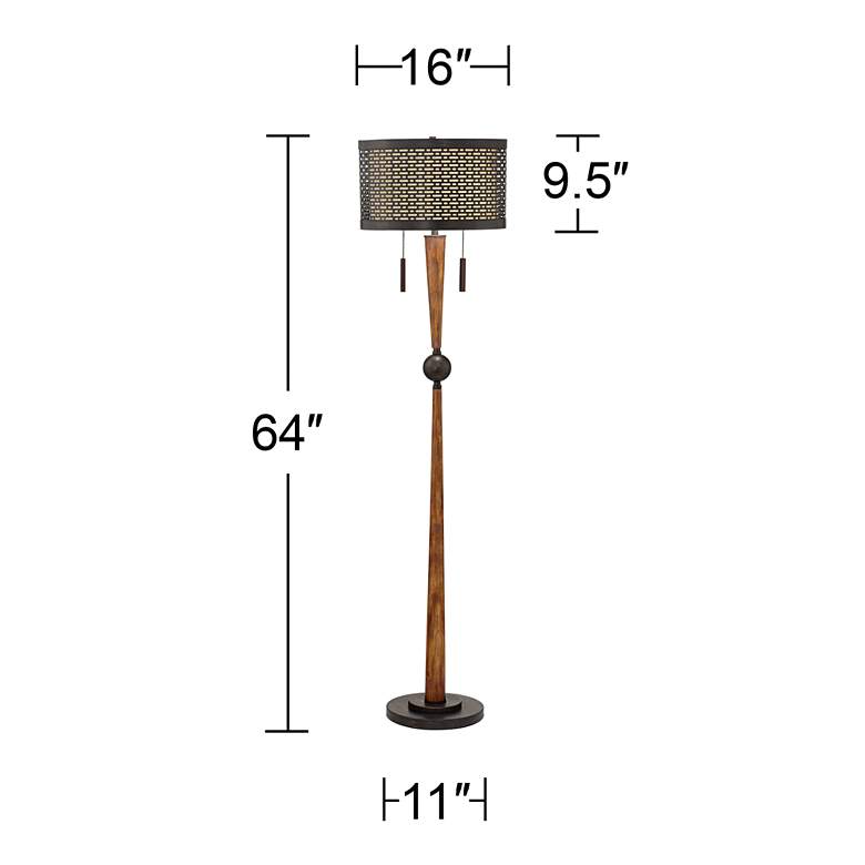 Image 6 Franklin Iron Works Hunter 64" High Rustic Modern Floor Lamp more views