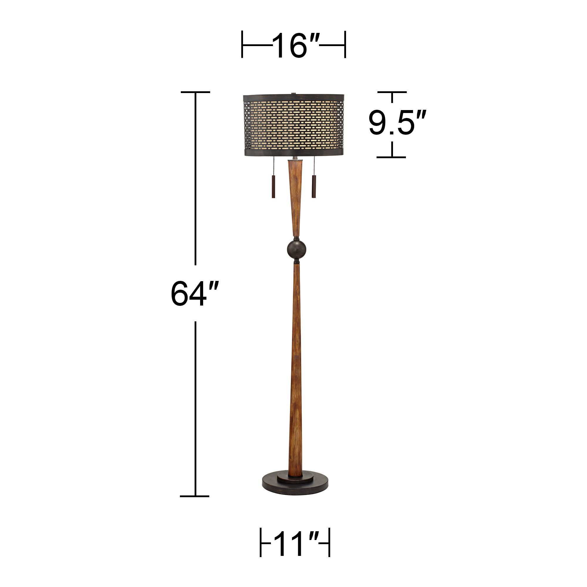 franklin iron works hunter floor lamp