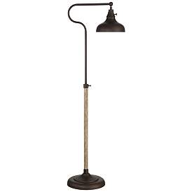 Image2 of Franklin Iron Works Industrial Bronze Adjustable Downbridge Floor Lamp