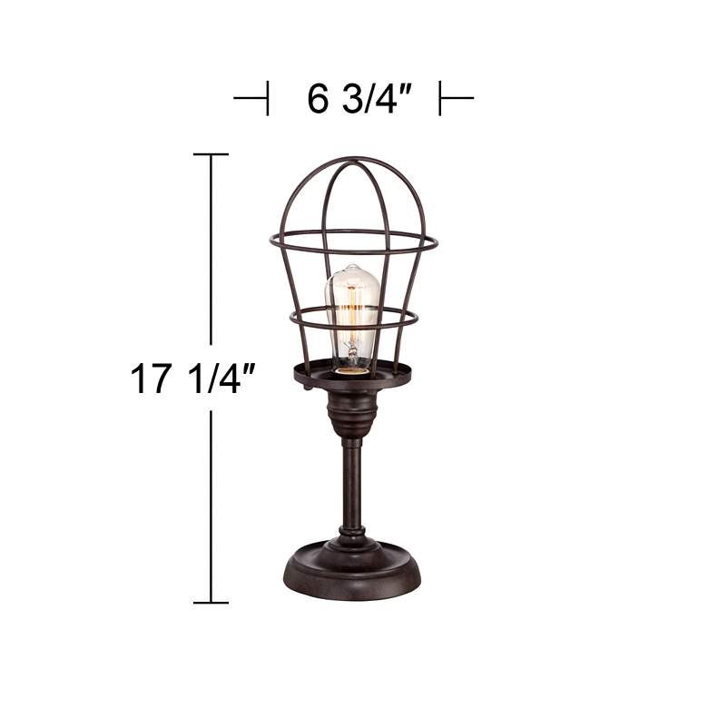 Image 6 Franklin Iron Works Industrial Wire Cage 17 1/4" Accent Lamp more views