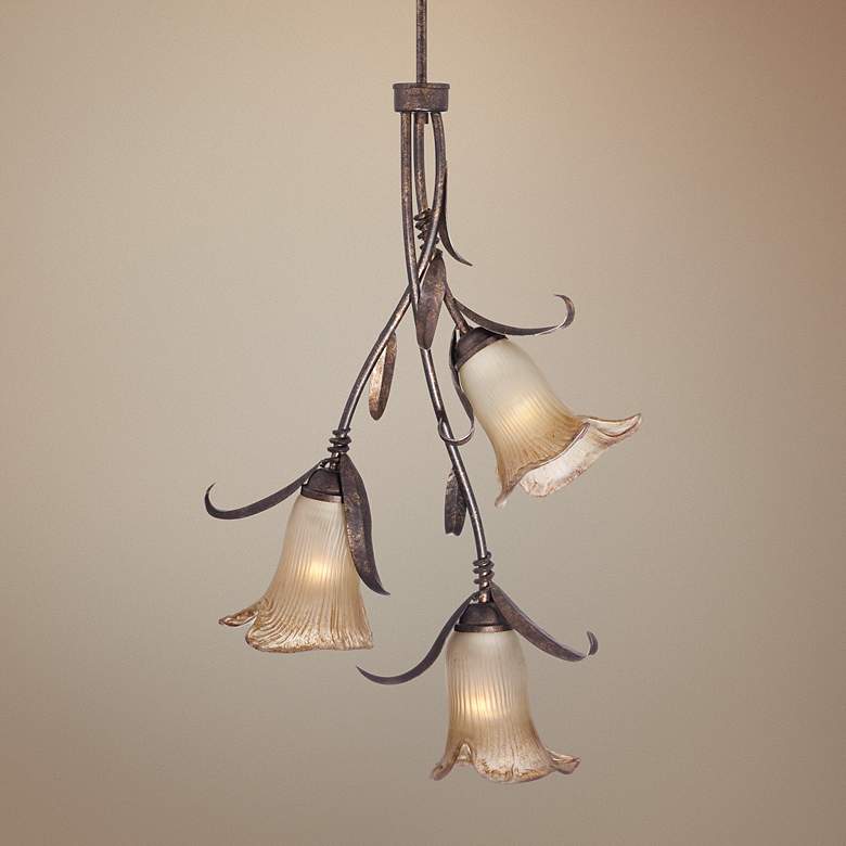 Image 1 Franklin Iron Works&#8482; Intertwined Lilies Multi Light Pendant