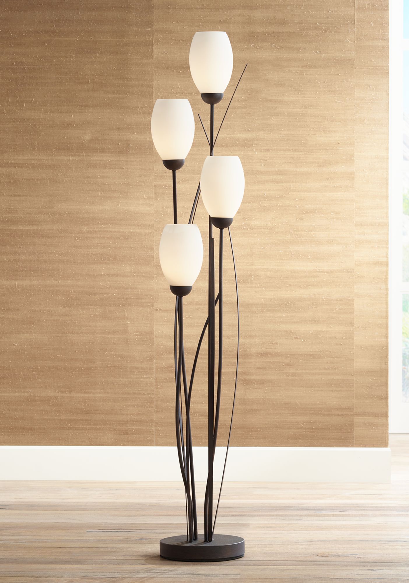 Tall black floor clearance lamp