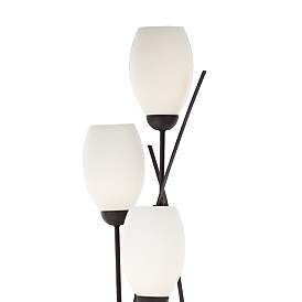 Image4 of Franklin Iron Works Jareth 73" High Black and White 4-Light Floor Lamp more views
