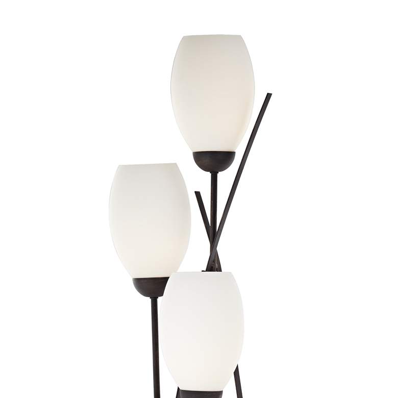 Image 4 Franklin Iron Works Jareth 73" High Black and White 4-Light Floor Lamp more views